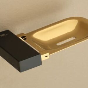 APPLE TOOLS AND HARDWARES STYLISH LUXURIOUS STAINESS STEEL BATHROOM ACCESSORIES, BATH COLLECTIONS SPRIDE PVD GOLD WITH BLACK SOAP DISH