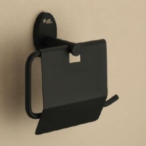 APPLE TOOLS AND HARDWARES STYLISH LUXURIOUS STAINESS STEEL BATHROOM ACCESSORIES, BATH COLLECTIONS LOREN BLACK TOILET PAPER HOLDER