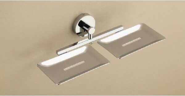 APPLE TOOLS AND HARDWARES STYLISH LUXURIOUS STAINESS STEEL BATHROOM ACCESSORIES, BATH COLLECTIONS DOUBLE SOAP DISH