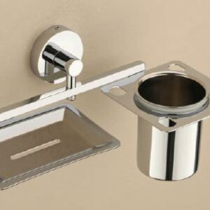 APPLE TOOLS AND HARDWARES STYLISH LUXURIOUS STAINESS STEEL BATHROOM ACCESSORIES, BATH COLLECTIONS S.S SOAP DISH + TUMBLER HOLDER